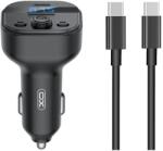 XO BCC18 Bluetooth MP3 autós töltő 3A + Type-C kábel (Fekete)
