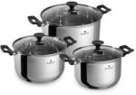 BLAUMANN Gourmet Line 6 részes rozsdamentes acél edénykészlet bakelit fogóval (BL-3862)