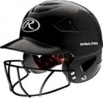 RAWLINGS Ütősisak arcvédővel - Baseball - Softball - Fekete One Size Fits Most fekete
