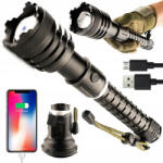  LED vízálló zseblámpa, 5 világítási mód, Zoom funkció