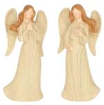  Dekoráció angyal szívvel, imádkozó álló poly 4, 2x2, 8x9cm natúr 2 féle, 1db, figura nem választható (P838-787MC)