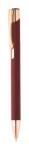  Golyóstoll újrahasznosított alumínium gumírozott felülettel, rózsaarany klipsz, bordó