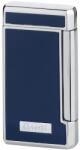 Caseti szivar öngyújtó matt kék és króm színben, 2-es Jet lánggal (A-281931)