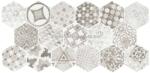 SPANYOL HEXATILE CEMENT GARDEN GREY mintás hexagon burkolat