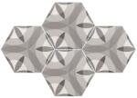 Equipe Cerámicas HEXATILE MATE NATURE black & white mintás hexagon burkolat