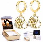 Larezo Arany fülbevaló Biglu Ló Lány Ló Póni Nyomtatás (dlugie damskie angielskie zapiecie bigiel 156)