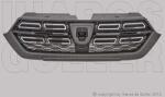 Dacia Lodgy 2012-2022 - Hűtőrács fekete/króm 17- (Stepway)