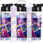 Deconline Crafts Személyre szabható KPOP "Démonadászok" "Hunter" fém kulacs egyedi névvel 750 ml (DO59425-BOTTLE-750ML)