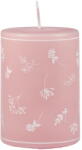 Unipar Розова свещ , време на горене 30 ч. Fleur - Unipar (Fleur Pink Pillar 60x70)