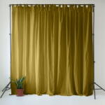 Linen Tales Ленено перде в цвят жълта охра 140x170 cm Moss Green - Linen Tales (LT-CURTNTIE-140x170-MGR)