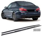  BMW F10 F11 M Performance stílusú lakkozott fekete alsó küszöb spoiler szett