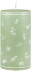 Unipar Зелена свещ , време на горене 87 h Fleur - Unipar (Fleur Green Pillar 80x150)