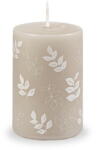 Unipar Сива и бежова свещ, време за горене 18 ч. Pure Beauty - Unipar (Pure Beauty Beige Pillar 50x75)