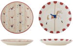 Bloomingville Десертни глинени чинии в комплект 2 бр. с коледни мотиви ø 16 cm Merry-go-round - Bloomingville (82062866)