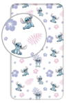 Jerry Fabrics Еластичен единичен памучен детски чаршаф 90x200 cm Lilo and Stitch - Jerry Fabrics (23FT232)