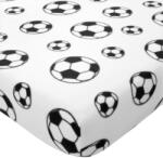 Catherine Lansfield Бял еластичен детски чаршаф за детско креватче от флийс 70x140 cm Football - Catherine Lansfield (BD/57652/W/TFD/WH)
