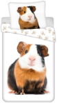Jerry Fabrics Бяло единично памучно детско спално бельо 140x200 cm Guinea Pig - Jerry Fabrics (24BS124)