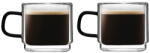Vialli Design Комплект от 2 стъклени чаши за еспресо 80 ml Carbon - Vialli Design