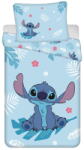 Jerry Fabrics Синьо единично памучно детско спално бельо 140x200 cm Lilo and Stitch "Blue" - Jerry Fabrics (24BS126)