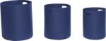 Hübsch Scandi Filc kosár 3 db, sötétkék (680603)