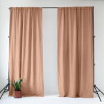 Linen Tales Розово-кафяво ленено перде 140x250 cm Cafe Creme - Linen Tales (LT-CURTNTU-140x250-CC)