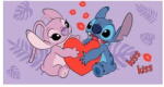 Jerry Fabrics Лилава памучна детска кърпа 70x140 cm Lilo and Stitch "Kiss" - Jerry Fabrics (24TW230)