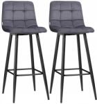 Homcom Bár hokerek retro stílusú lábtartóval Hoker (Homcom)