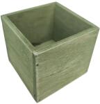  Dekoláda country-zöld rusztikus kocka 9*9*8cm