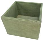  Dekoláda country-zöld rusztikus kocka 11*11*8cm