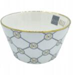 Zd trading Kerámia tál 8x14 cm, arany és fekete-arany díszítéssel (1180)