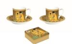 Easy Life Porcelán eszpresszós csésze szett - 75 ml - Klimt: The Kiss
