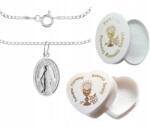  Ezüst Áldozó Szett Lánc Medál Keresztelő 925 Ezüst (KK 08)
