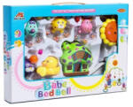  Babé Bed Bell Zenélő forgó Bagoly és barátai villogó házikóval, felhúzós+elemes - babybear