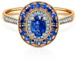 SAVICKI Inel Rosavine: aur bicolor, safir albastru, diamante - savicki - 11 439,00 RON