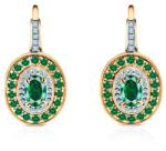 SAVICKI Cercei Rosavine: aur bicolor, smaralde, diamante - savicki - 14 088,00 RON