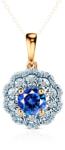 SAVICKI Pandantiv Rosavine: aur bicolor, safire albastre, diamante - savicki - 7 033,00 RON