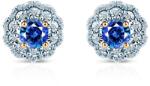 SAVICKI Cercei Rosavine: aur bicolor, safire albastre, diamante - savicki - 10 059,00 RON
