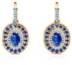 SAVICKI Cercei Rosavine: aur bicolor, safire albastre, diamante - savicki - 9 725,00 RON