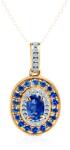 SAVICKI Pandantiv Rosavine: aur bicolor, safire albastre, diamante - savicki - 7 083,00 RON