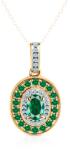 SAVICKI Pandantiv Rosavine: aur bicolor, smaralde, diamante - savicki - 7 994,00 RON