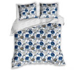 Ábránd Kék virágos kétszemélyes ágyneműhuzat (200x220+2 db 70x80 cm)