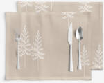 Goldea karácsonyi reggeliző alátét - extra erős 100% pamut - északi fenyők - 2db 30 x 40 cm