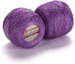  Camellia horgoló fonal - Lila ezüst szállal - 414