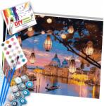 GALAXIA Festés Számok Alapján Kerettel Festmények Számok szerint Vászonkép 40x50 (Dla Dzieci Po numerkach Wenecja GALAXIA)