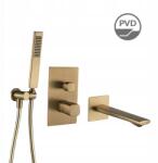 Laveo Süllyesztett Kád Szett Arany Szálcsiszolt Laveo Tores Szett (BVT G11P)