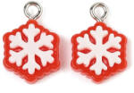  Műgyanta Karácsonyi Hópehely Medál 17x11, 5x5mm
