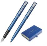 Waterman Set pix si stilou Waterman Allure albastru cu accesorii cromate, in cutie dubla de cadou (PACHETPARKER10(2))