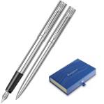 Waterman Set pix si stilou Waterman Allure gri cu accesorii cromate, in cutie dubla de cadou (PACHETPARKER10(4))