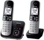 Panasonic Telefon fara fir Panasonic KX-TG6862GB Negru-Argintiu cu 2 Mobiluri si Robot Telefonic (KX-TG6862GB)
