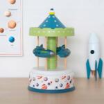  63. Rakéta Forgó, Zenélő Doboz Boho Fehér-zöld-kék